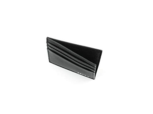 Prada Vitello Grain Calf Leather Card Case Holder Wallet, Black 2MC223