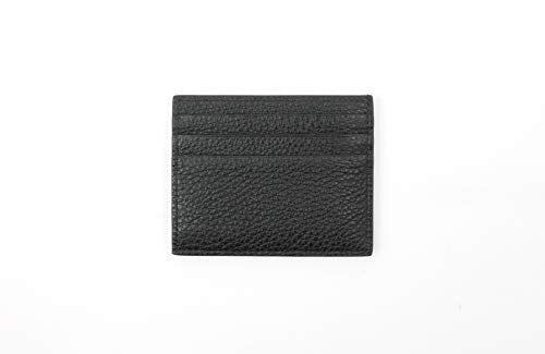 Prada Vitello Grain Calf Leather Card Case Holder Wallet, Black 2MC223