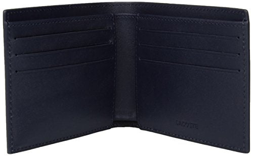 Lacoste Mens Fitzgerald Small Billfold Wallet, Peacoat Blue, One Size