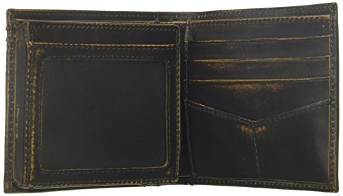 Fossil Men's Wade Leather Bifold with Flip ID Wallet, Black, (Model: ML3882001)