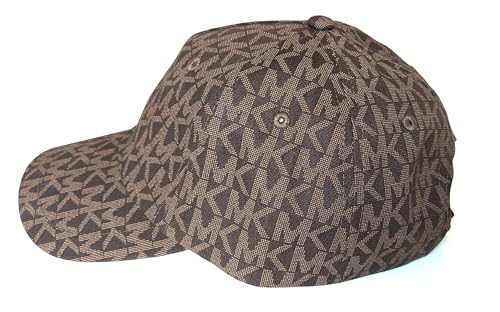 Michael Kors Unisex MK Logo Baseball Hat Cap Brown One Size