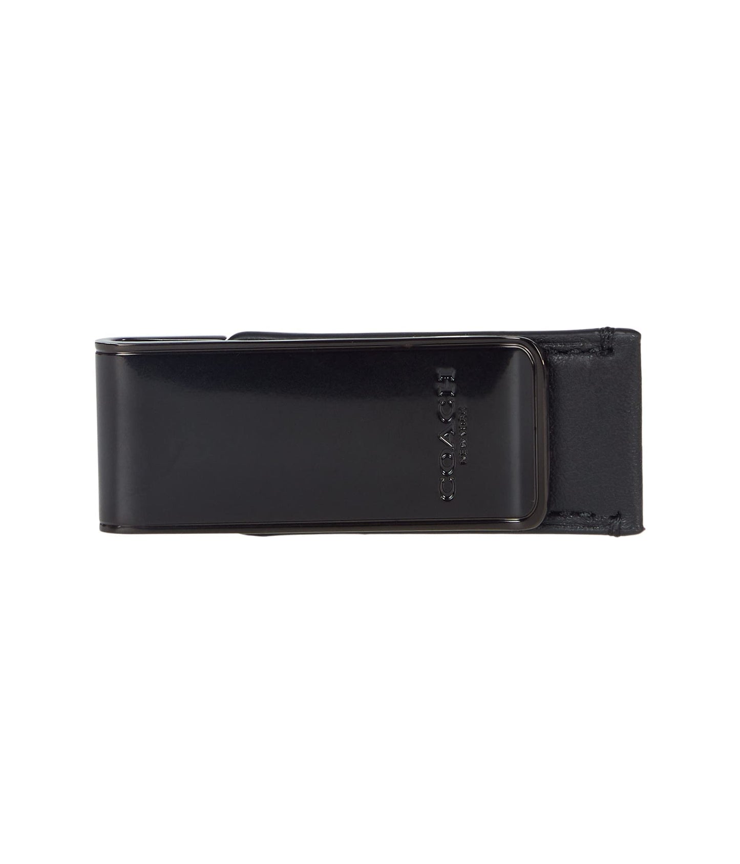 Coach Mens Money Clip in Sport Calf, Black