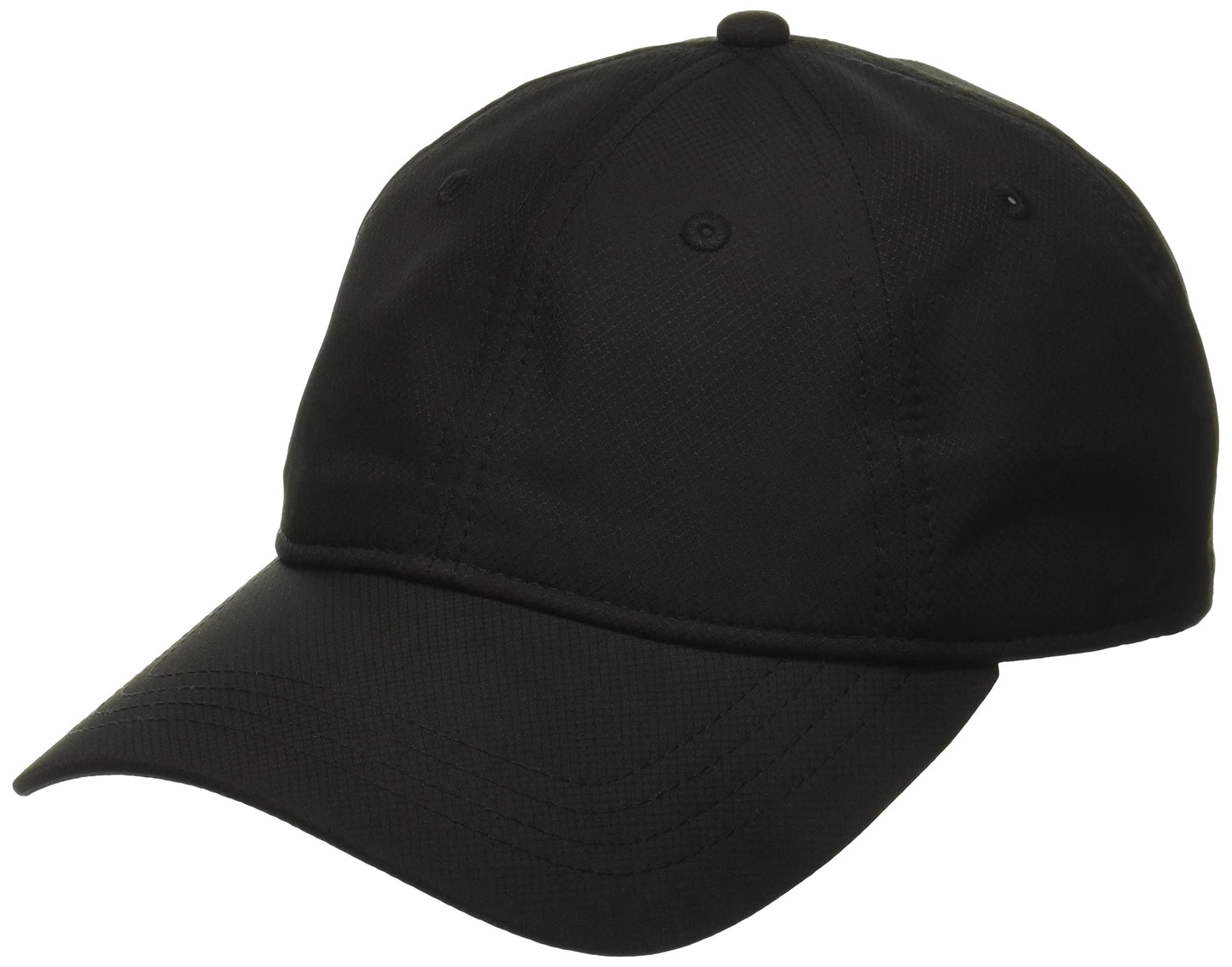 Lacoste Mens Sport Solid Taffeta Side Croc Hat, Black, One Size