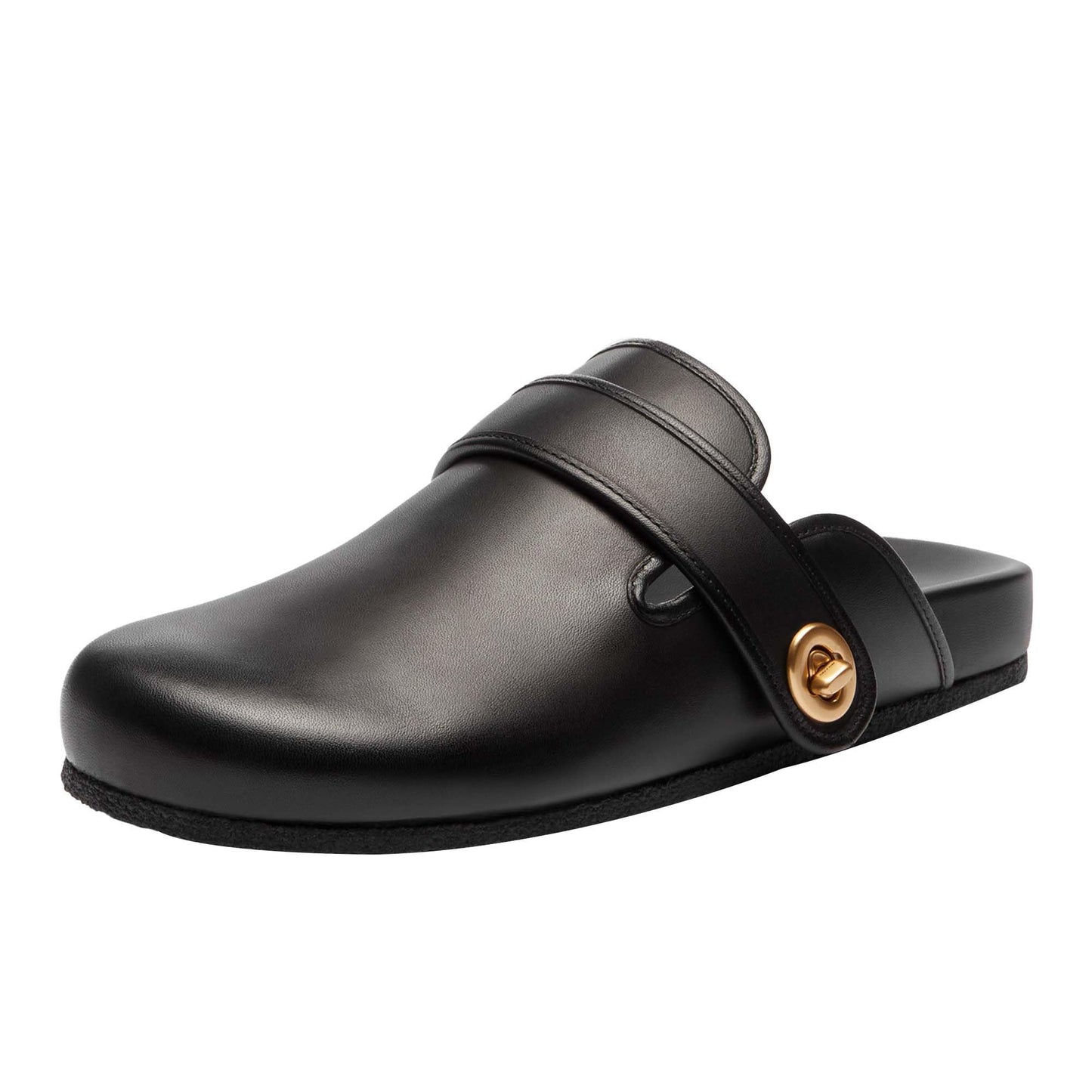 Coach Women's Blake Leather Clog, Black, 8