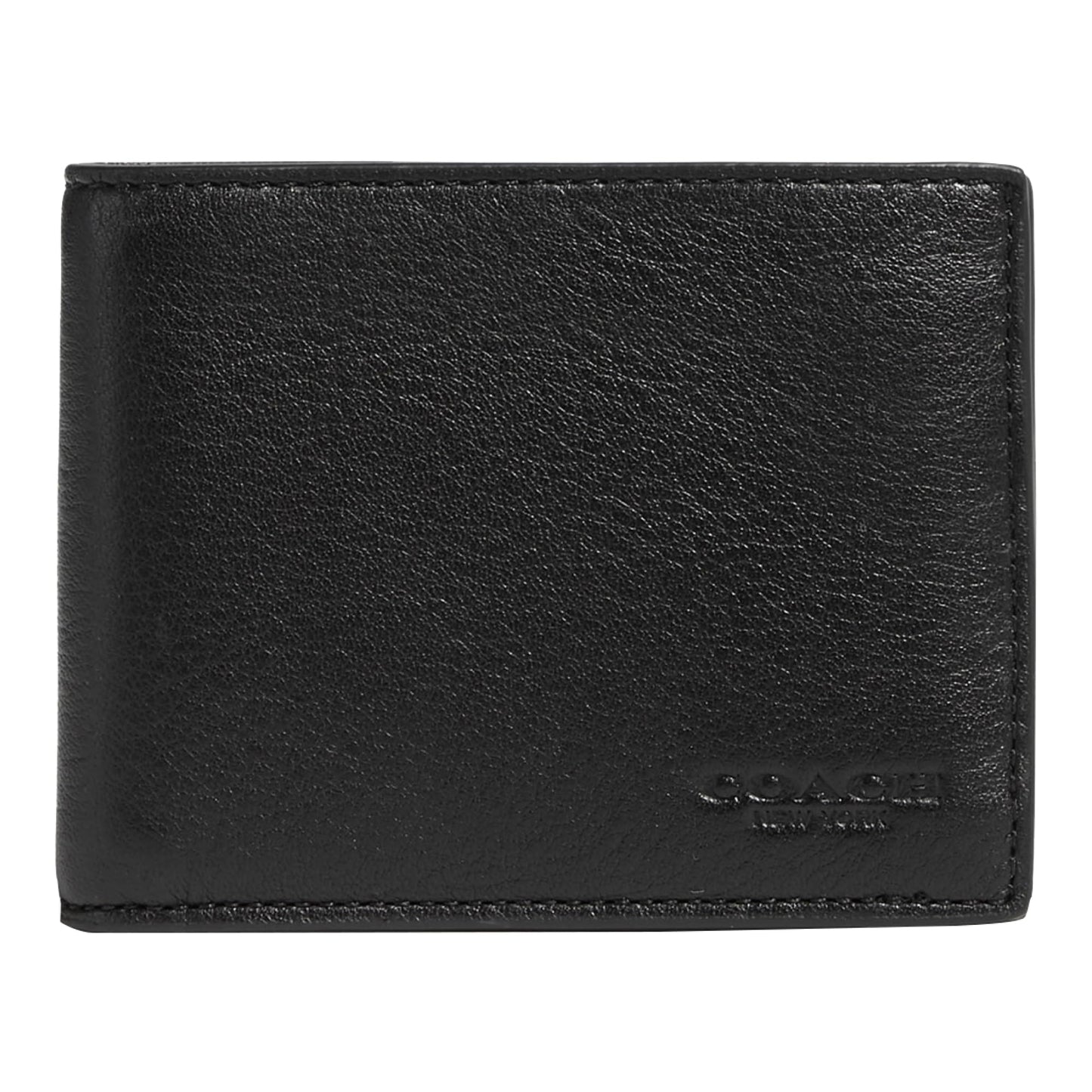 Coach Slim Bifold in Sport Calf, Black, One Size